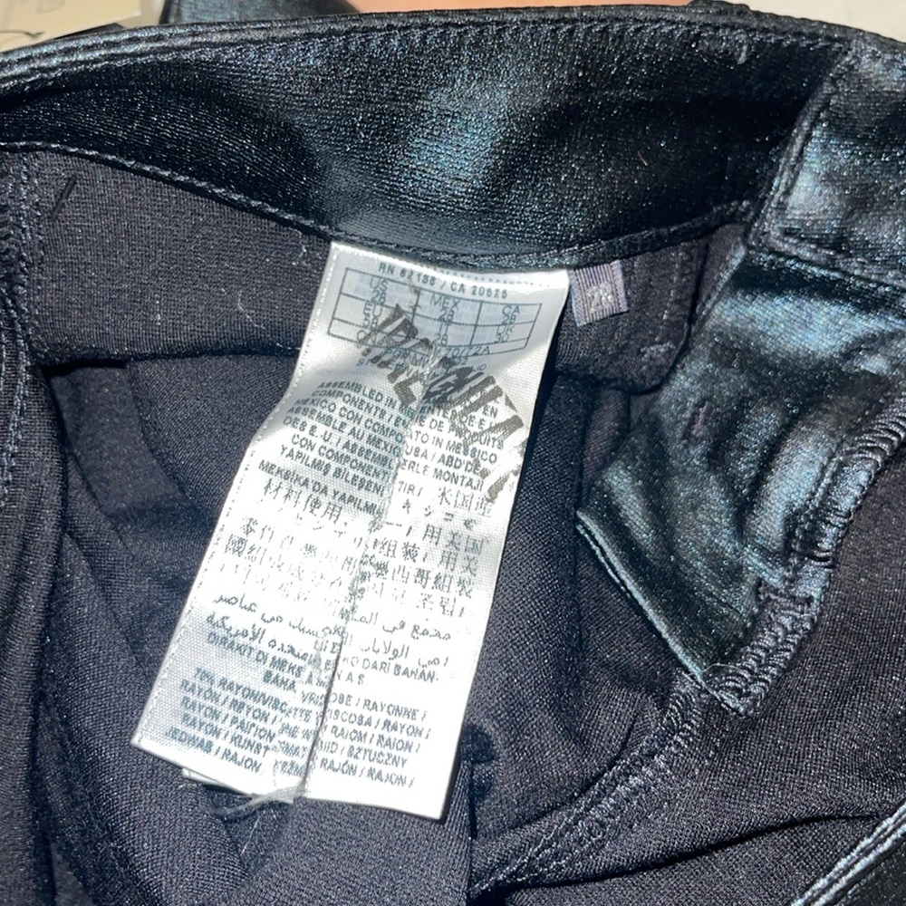 New Guess Jeans Legging Stretch Black Foil 6 28 - Picture 10 of 11
